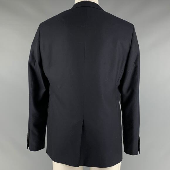 SANDRO Size 40 Navy Wool Notch Lapel Sport Coat - Picture 3 of 4